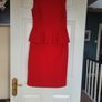 Stunning Peplum tailored red dress Image 2