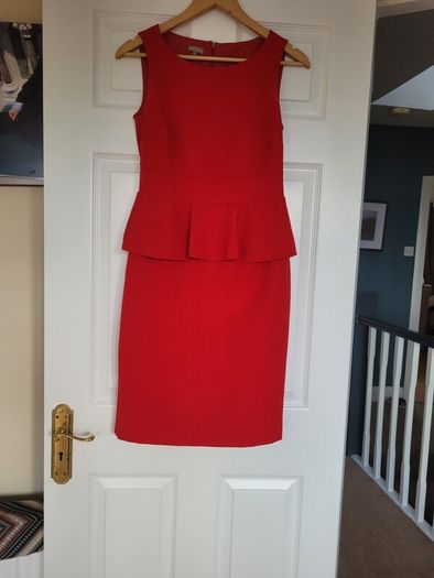 Stunning Peplum tailored red dress