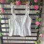 top H&M white 100% cotton top medium Image 4