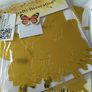 12 pc PVC Gold mirror effect butterfly wall stickers decoration Image 3