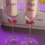 Personalised wedding glasses and hangers Image 6