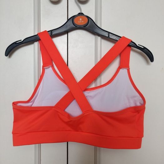 Bright orange Padded Sports Bra, size M