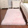 MULTIPLE SIZES/COLOURS AVAILABLE Sheepskin Rug Rectangular Fleece Fluffy Area Rugs Anti-Skid Yoga Carpet for Living Room Bedroom Sofa Floor Rugs (GREY, 23.6 x 35.4 inch) MULTIPLE SIZES/COLOURS AVAILABLE Image 5