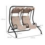 2-Seater Garden Swing Chair Image 3