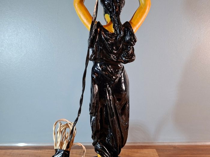 Vintage Cast Iron Lamp 1950s / 60s