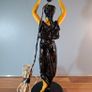 Vintage Cast Iron Lamp 1950s / 60s Image 7