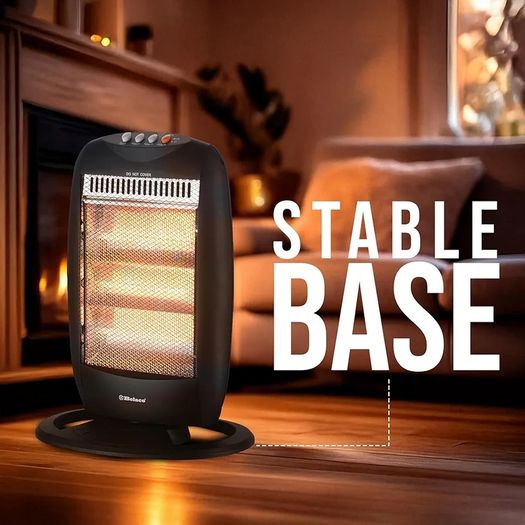 Heater 1200W, Portable Room Heater with 3 Heat Settings, 90 Oscillation, Tip Over Safety Switch, Compact Carry Handle, Black