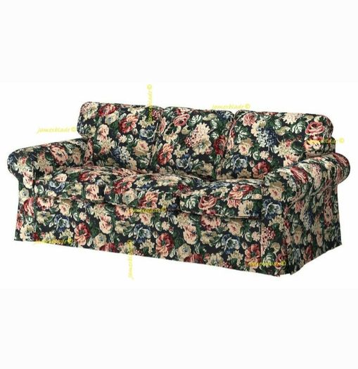 IKEA Ektorp 3-Seater Sofa Cover (Lingbo Floral)