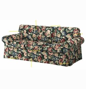 IKEA Ektorp 3-Seater Sofa Cover (Lingbo Floral)