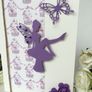 Beautiful handmade purple fairy card Image 2