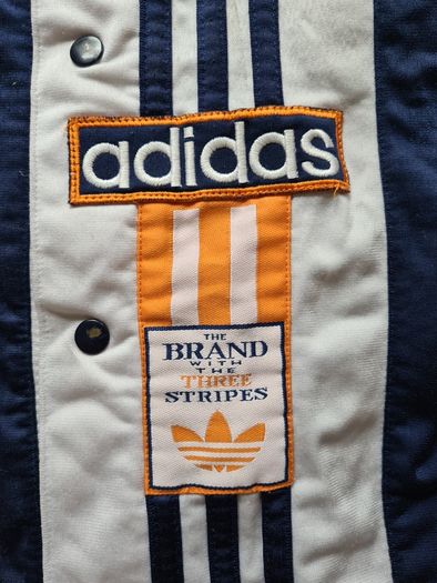 Women's Blue Adidas Vintage retro adibreak poppers Track Pants D4 Size L large trousers