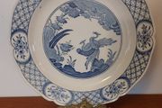 Fabulous Antique Blue and White 10.5 Inch Dinner Plate By Furnivals Limited, in the Popular "Old Chelsea" Pattern Circa 1915+
