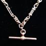 Victorian  heavy real 9 Carat Gold Albert or Necklace Chain with T-Bar length 20" - 24,3g Image 6