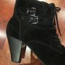 M&S black suede effect boots size 5.5 Image 2