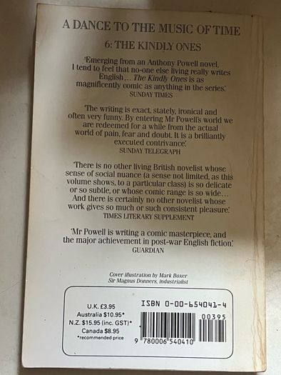 Anthony Powell The Kindly Ones Fiction Book Paperback