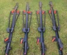 Roof bars and roof mounted bike rack carriers