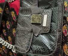 Vintage Karen Millen mini leather clutch bag