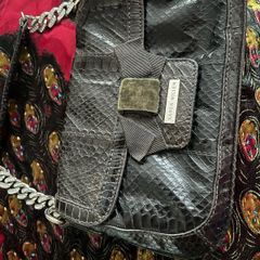 Vintage Karen Millen mini leather clutch bag