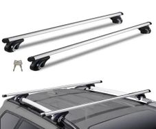 Roof Rack Crossbar 135.1 cm Length for Vehicle w/ Raised Side Rail