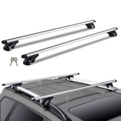 Roof Rack Crossbar 135.1 cm Length for Vehicle w/ Raised Side Rail