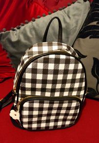 Chic Checkered Mini Backpack Claires