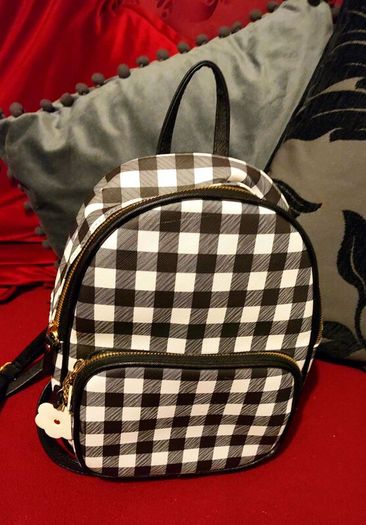 Chic Checkered Mini Backpack Claires