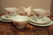 Beautiful Vintage Royal Albert "Elfin". 2 x Triplet, Milk Jug and Sugar Bowl.