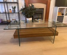 Glass coffee table