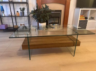 Glass coffee table