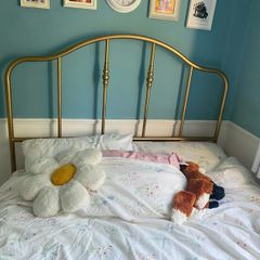 Gold Metal Double Bed Frame