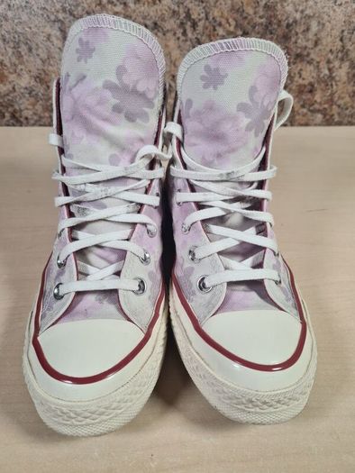 Girls Converse Chuck Taylor All Star Hi Tops Trainers Runners Floral Size Uk 3 Eu 35 Womens (AT1)