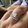 Mini Skull Eternity Band Ring in Sterling Silver, Alternative Wedding Band Image 2