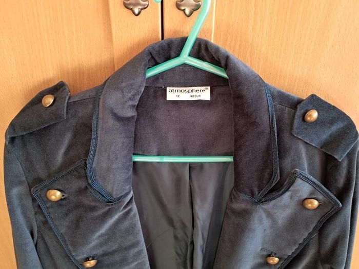 Atmosphere Velvet Military Style Jacket Size 12