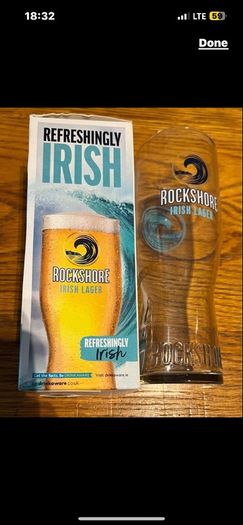 Rockshore beer pint glasses