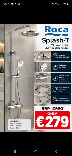 BARGAIN Roca Splash-T Thermostatic Shower kit