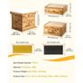 Bee Hive 20 Frame Bee Hives Starter Kit, Beeswax Coated Fir Wood, 1 Deep + 1 Medium Bee Boxes Langstroth Beehive Kit, Transparent Acrylic Windows with Foundations for Beginners Pro Beekeepers Image 5