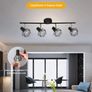 4 Way Ceiling Light Fixture Rotatable Retro Spotlight Fitting E14 Base Angle Adjustable with Black Metal Cage Flush Mount Image 5