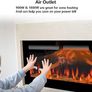 Electric Fireplace Touch Screen Glass Panel Colorful Flame Insert Wall Mounted Heater Remote Control with Crystal&Log Set,900/1800W (127CM, Black) Image 6