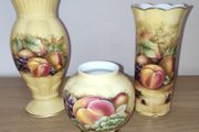 Aynsley Orchard Gold 2 vases and a jar
