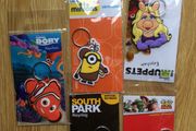Disney official animated characteres keychains