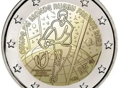 France 2 Euro Commemorative Coin 2023 - Rugby World Cup. UNCIRCULATED
