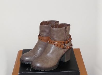 Brown Biker Style Boots size 6