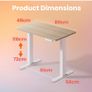 80cm Small Electric Standing Desk Adjustable Height, 4 Memory Height Settings Image 8