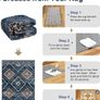 Machine Washable Large Rugs Living Room, 180x270 cm Non-Slip Area Rugs, Short Pile Blue Rug for Bedroom, Hallway, Bedroom, and Kitchen, Office, Blue Image 3