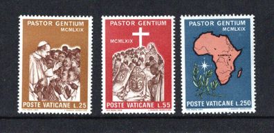 1969 Vatican City The Journey of Pope Paul to Africa Commemorative Stamps Mint Never Hinged (MNH)