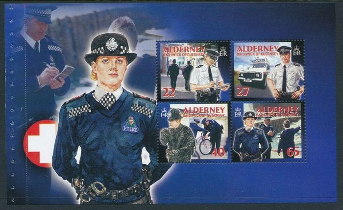 2003 Alderney Community Services Island Police Commemorative Stamp Booklet Mint Never Hinged (MNH)