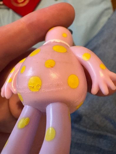 Vintage Retro Keyring Key RING Plastic Mr Blobby TV Show Noel Edmunds Blooby