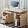 Computer Desk With Shelves And 2 Drawers For Home Office Pc Image 4