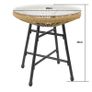 Bistro 3 Piece Egg Designer String Chair Indoor & Outdoor Garden Set Image 3