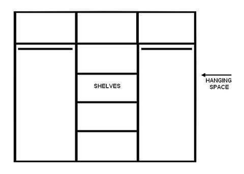 Large Sliding Mirror Wardrobe